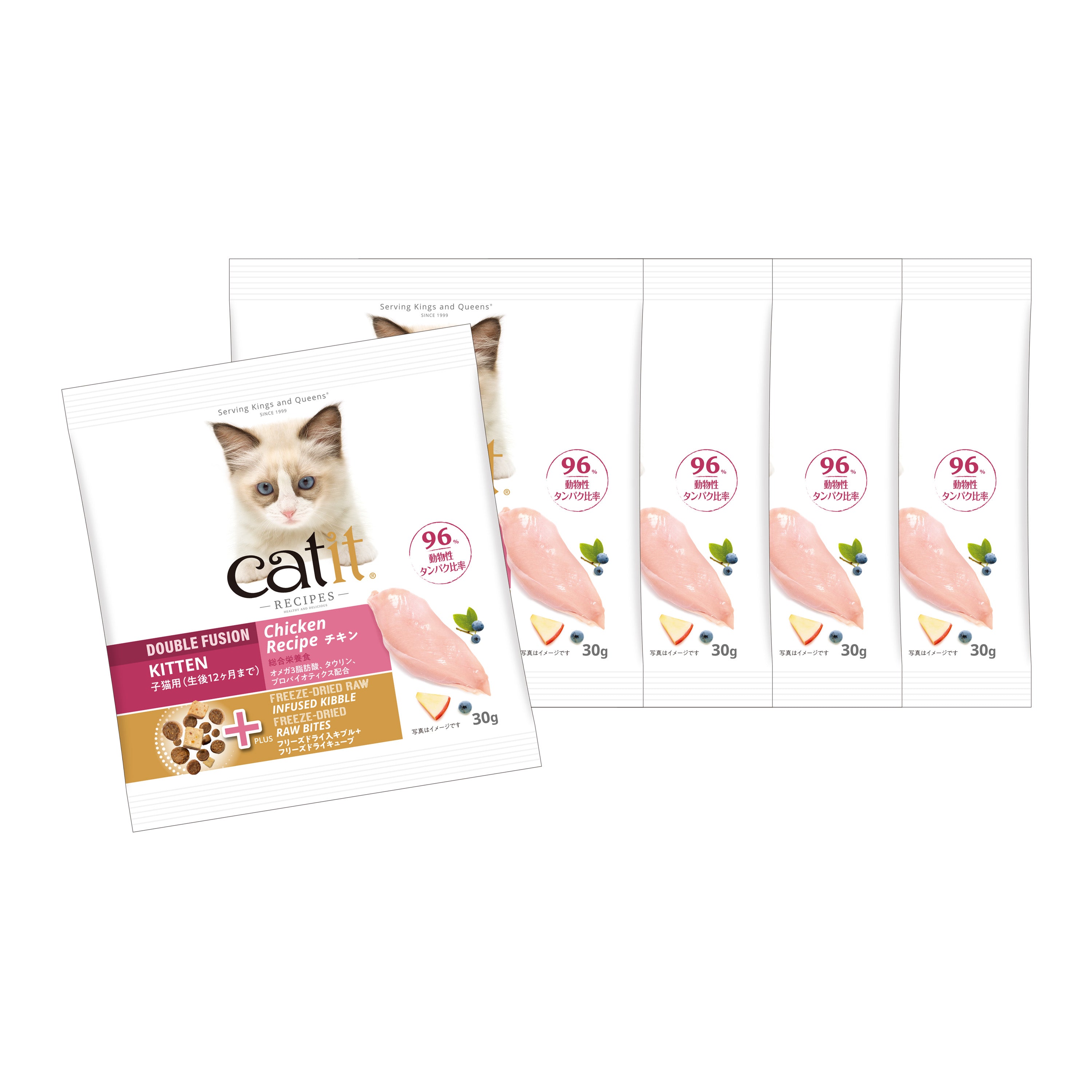 【おためしセット】Catit Recipes KITTEN 子猫用 生後12ヶ月まで （30g×5袋）