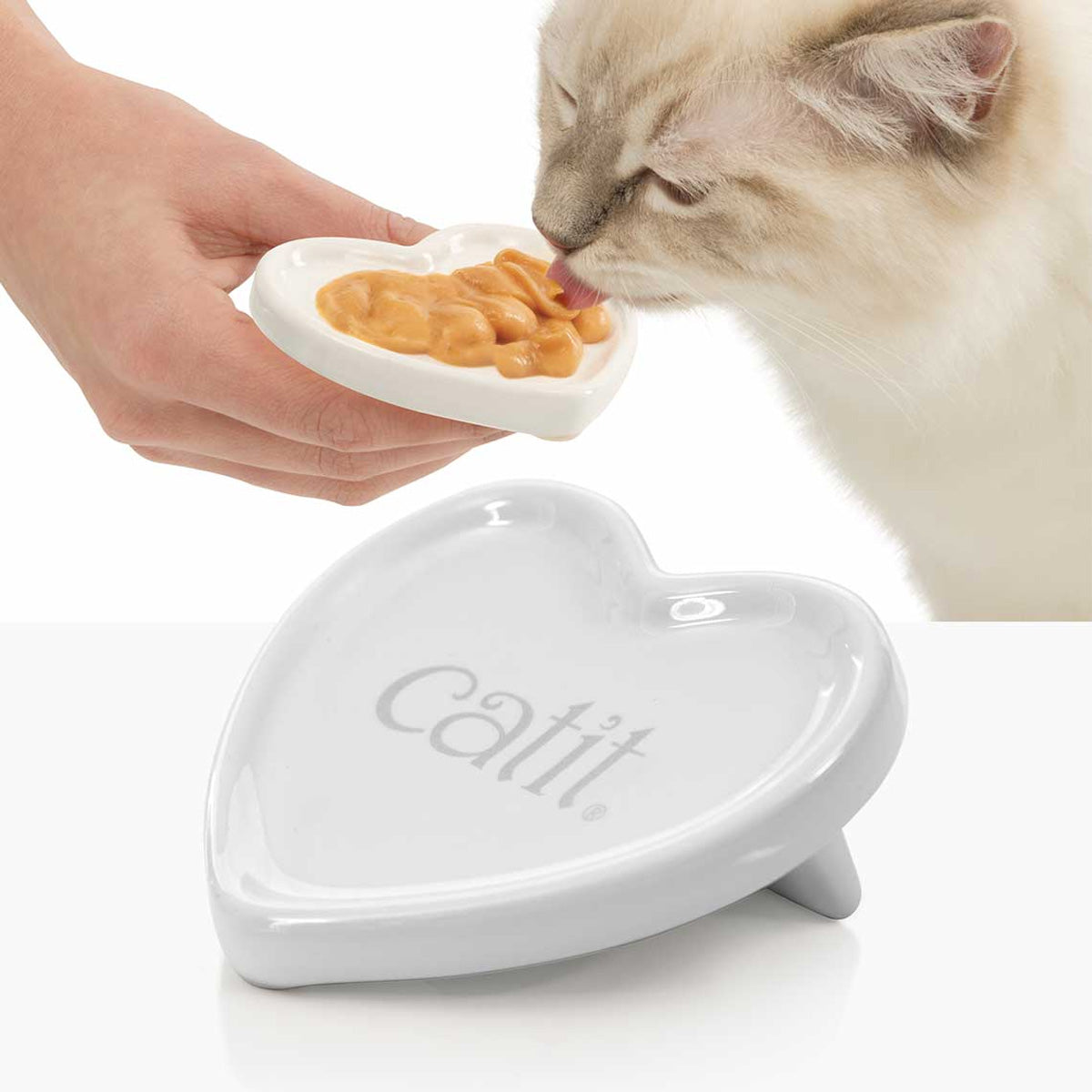 Catit Creamy Heart Dish/Catit Creamy ハートディッシュ